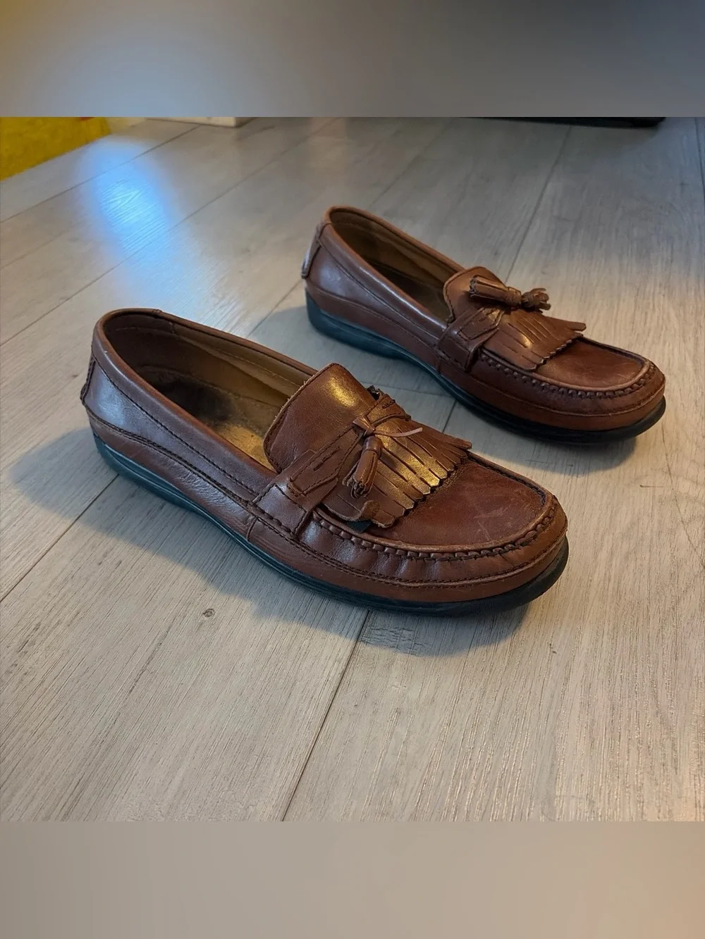 Dockers Sinclair Brown Leather Kiltie Tassel Loafers